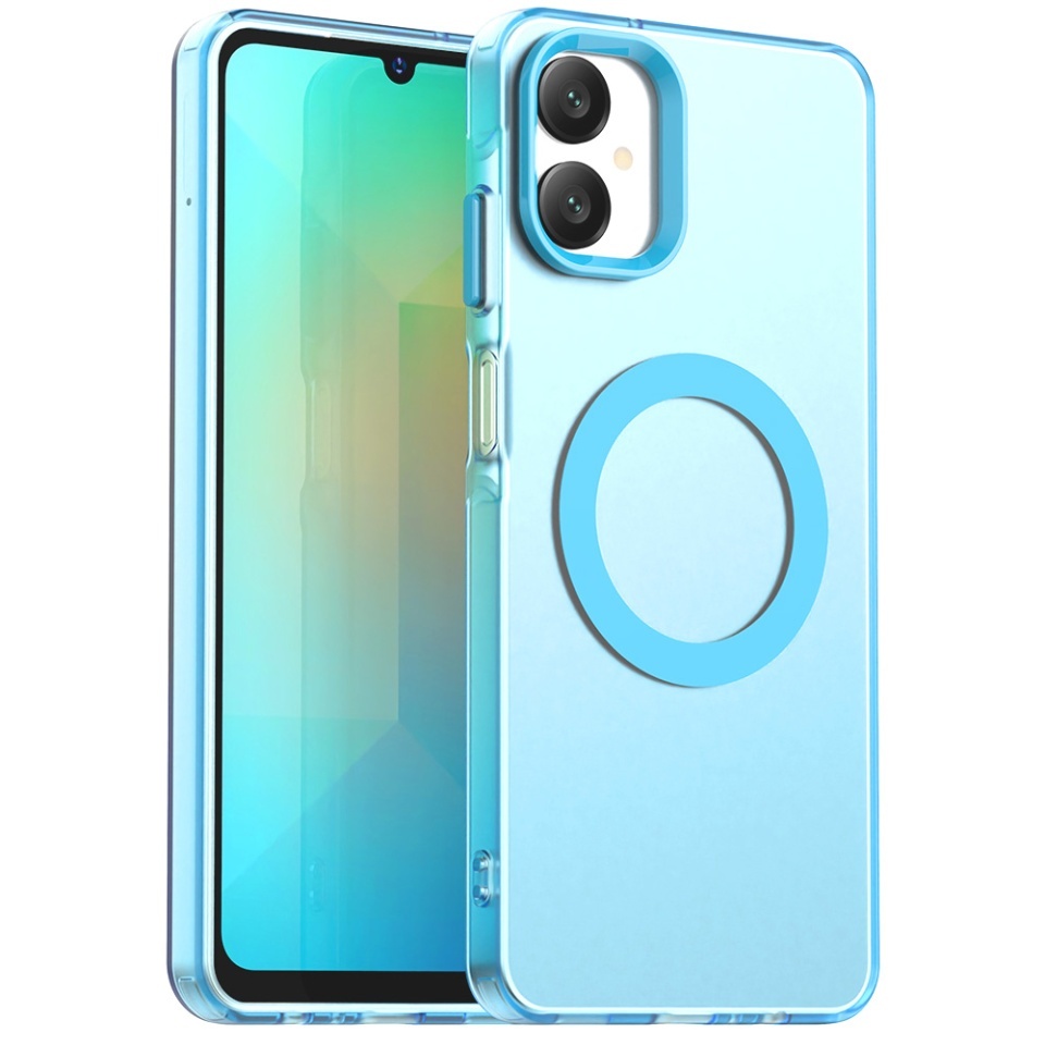 Husa pentru Samsung Galaxy A06, SKYDDAR INOVATION, CandyCase, Magsafe, set cu sticker, Albastru