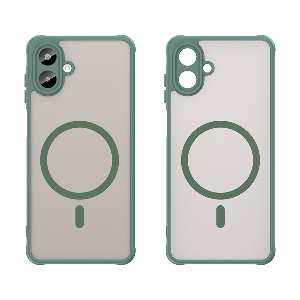 Husa pentru Samsung Galaxy A07 4G, SKYDDAR INNOVATION, HaloFrost MagSafe II, Antisoc, set cu sticker, Verde - 1 | YEO
