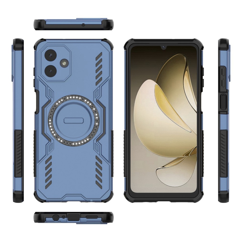 Husa pentru Samsung Galaxy A07 4G, SKYDDAR INOVATION, ArmorMag, Magsafe, set cu sticker, Albastru - 2 | YEO