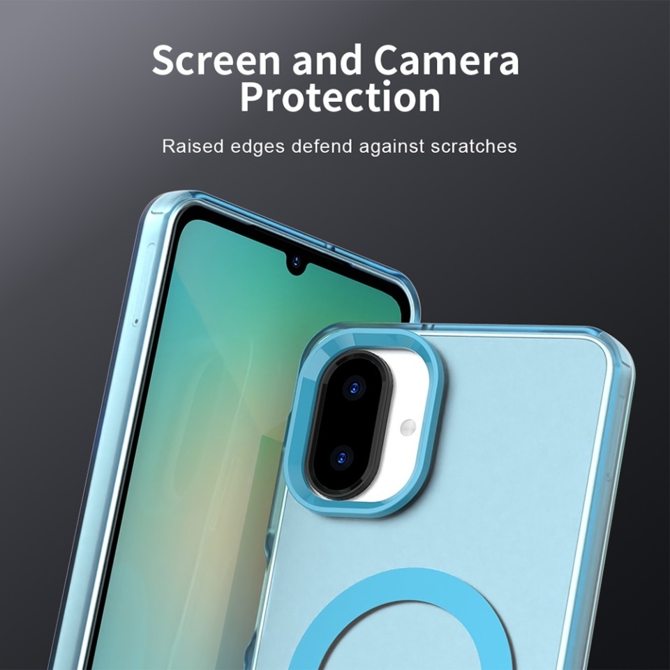 Husa pentru Samsung Galaxy A07 4G, SKYDDAR INOVATION, CandyCase, Magsafe, set cu sticker, Albastru - 3 | YEO