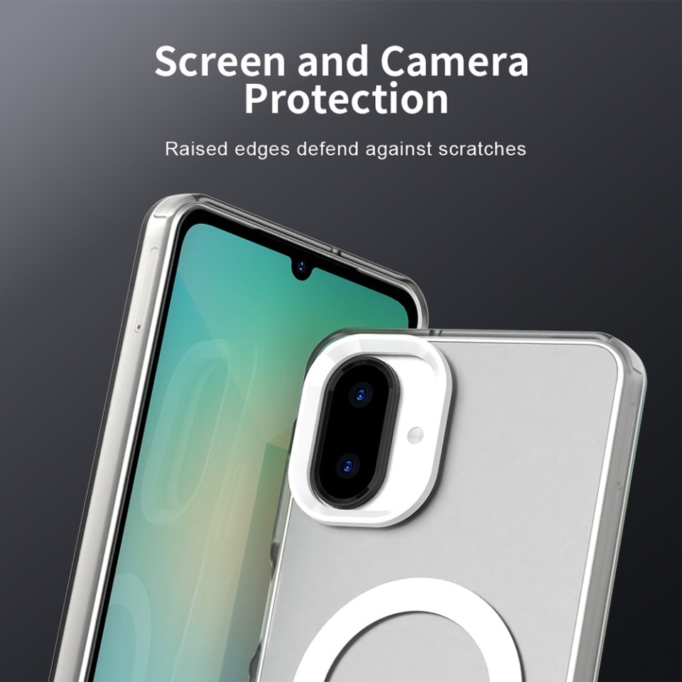 Husa pentru Samsung Galaxy A07 4G, SKYDDAR INOVATION, CandyCase, Magsafe, set cu sticker, Alb - 1 | YEO