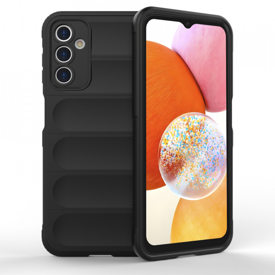 Husa pentru Samsung Galaxy A14 5G / Galaxy A14 4G eleganta, din silicon mat, SKDR Vogue - Negru