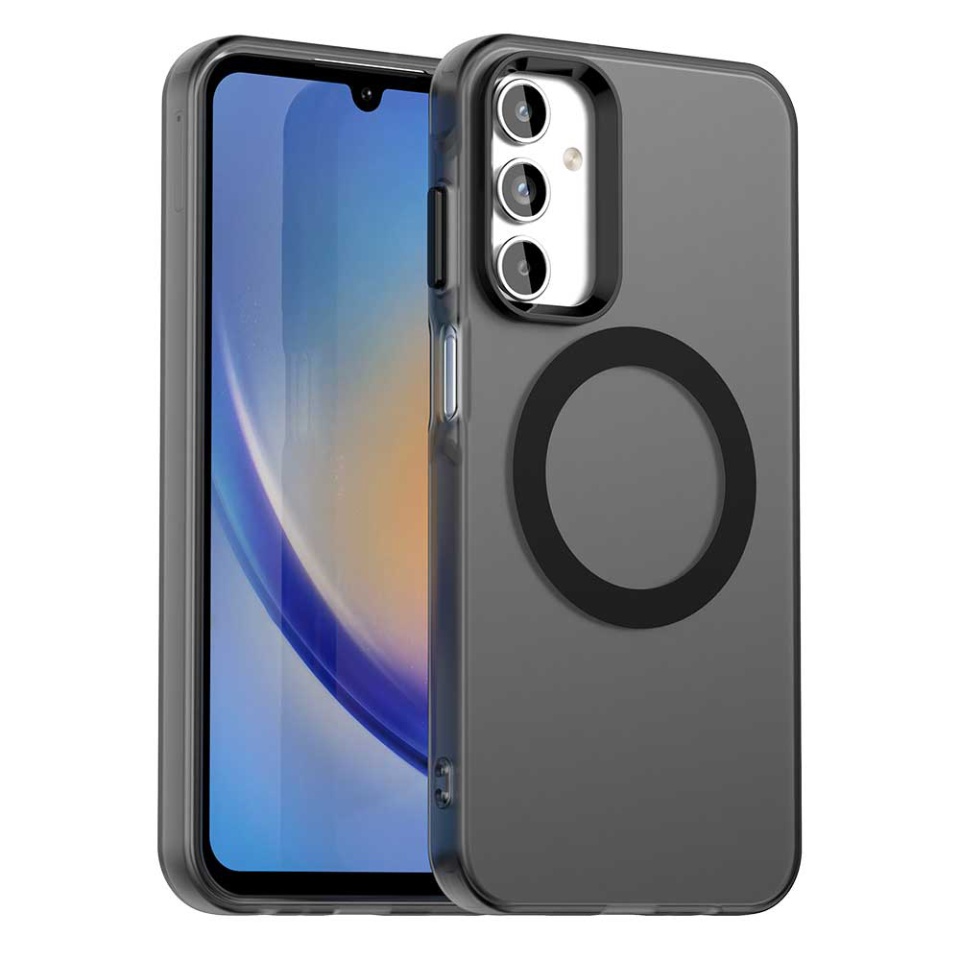 Husa pentru Samsung Galaxy A15 4G / Galaxy A15 5G, SKYDDAR INOVATION, CandyCase, Magsafe, set cu sticker, Negru