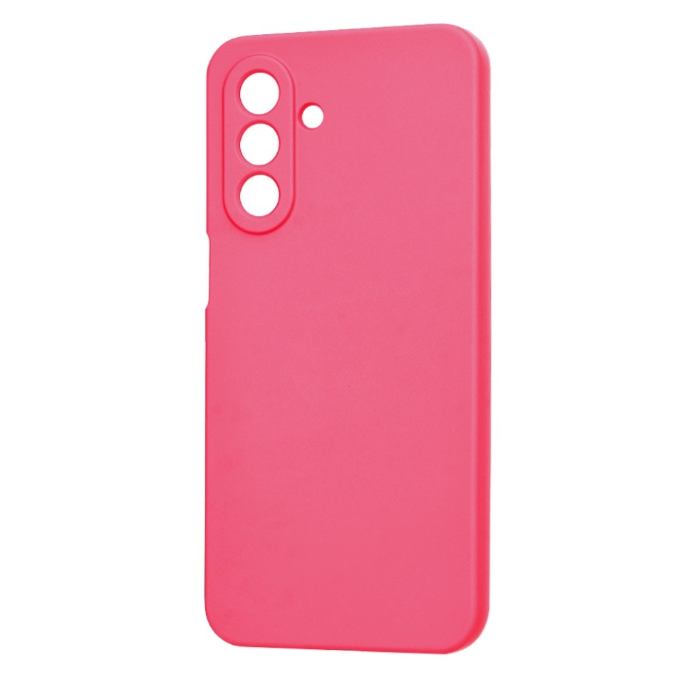 Husa pentru Samsung Galaxy A17 5G, SKYDDAR INNOVATION, din Silicon Catifelat, SoftElegance, set cu sticker, Fucsia - 3 | YEO