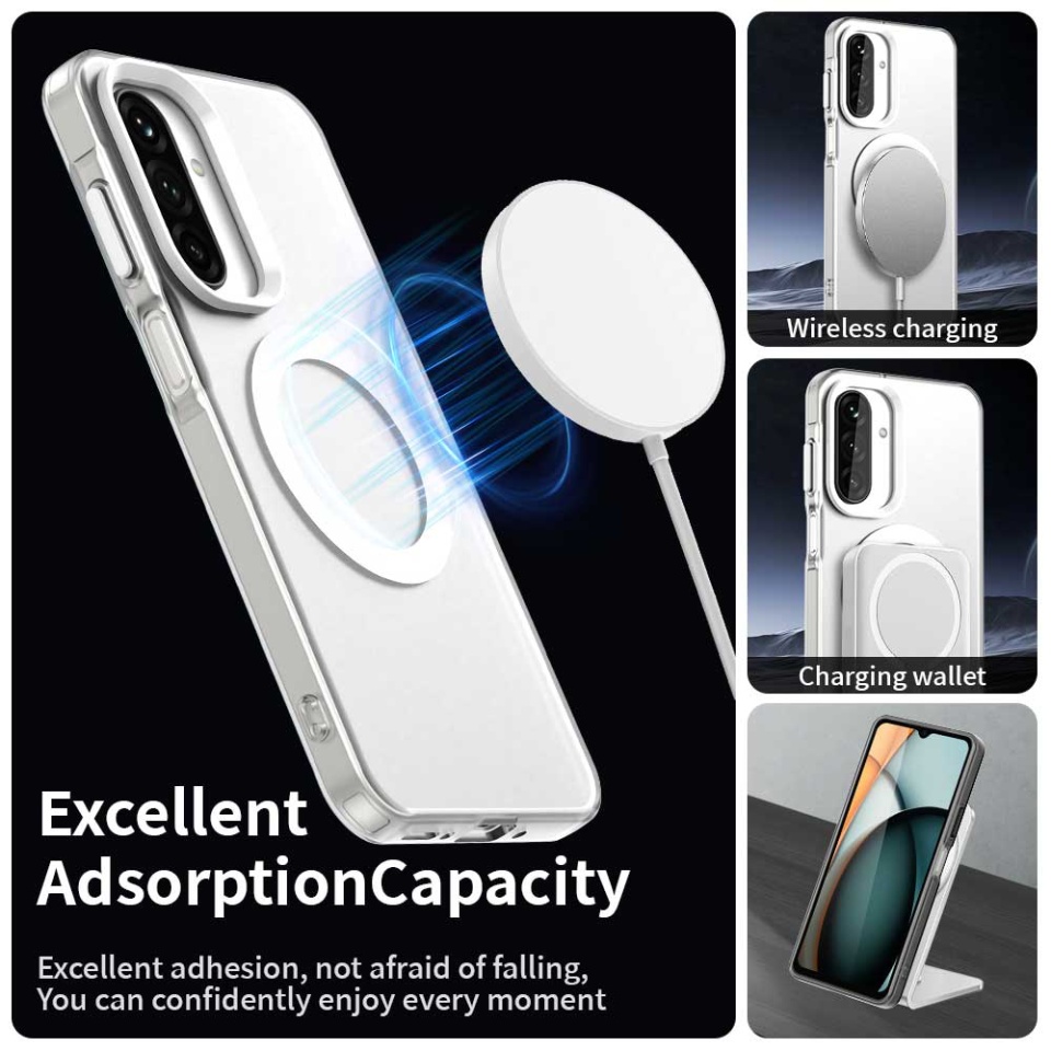 Husa pentru Samsung Galaxy A17 5G, SKYDDAR INOVATION, CandyCase, Magsafe, set cu sticker, Alb - 2 | YEO