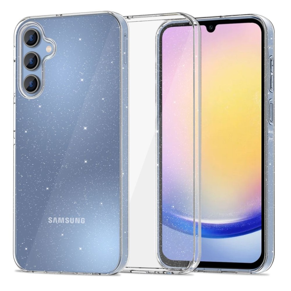 Husa pentru Samsung Galaxy A25 5G din Silicon TPU cu Sclipici, Design Elegant si Ultra Subtire, SKDR Shine - Transparenta