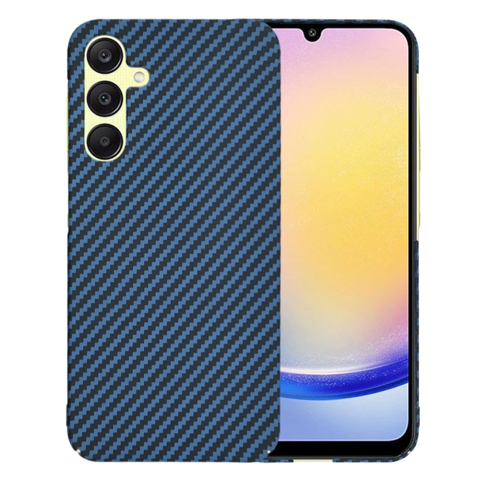 Husa pentru Samsung Galaxy A25 5G, SKYDDAR INNOVATION, Carbonite FiberShell, Cyan, set cu sticker - 1 | YEO