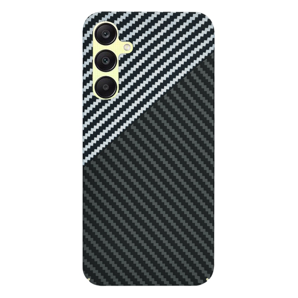 Husa pentru Samsung Galaxy A25 5G, SKYDDAR INNOVATION, Carbonite FiberShell, Gri, set cu sticker - 3 | YEO