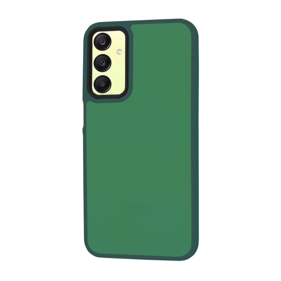 Husa pentru Samsung Galaxy A25 5G, SKYDDAR INNOVATION, HaloFrost, AntiSoc, Verde inchis, set cu sticker - 1 | YEO