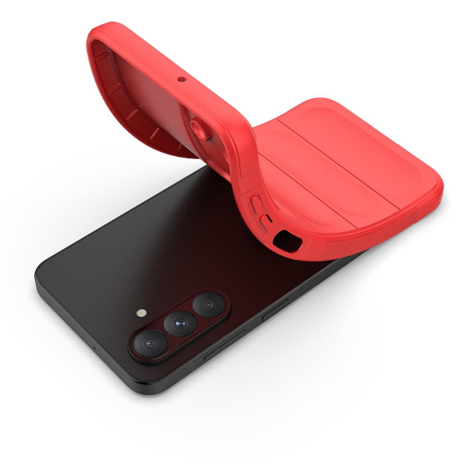 Husa pentru Samsung Galaxy A26 5G eleganta, din silicon mat, Vogue - Rosu - 2 | YEO