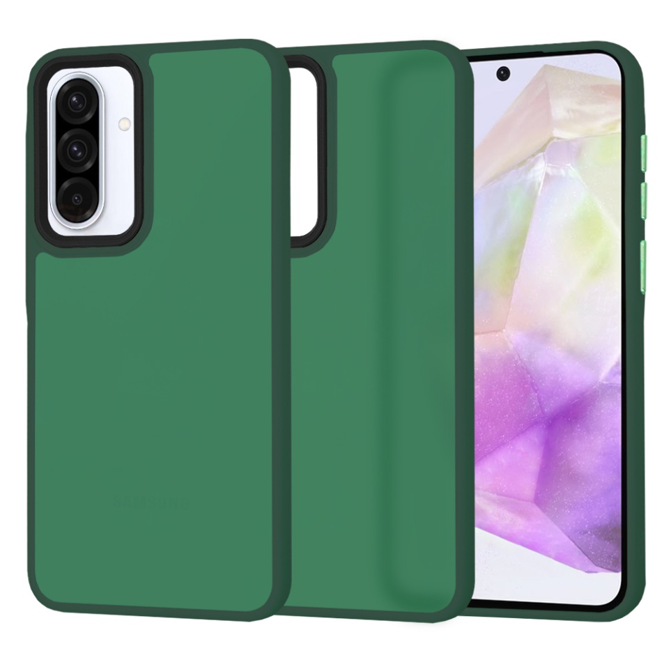 Husa pentru Samsung Galaxy A36 5G, ce Absoarbe Cele mai Aspre Socuri, Frosted - Verde inchis