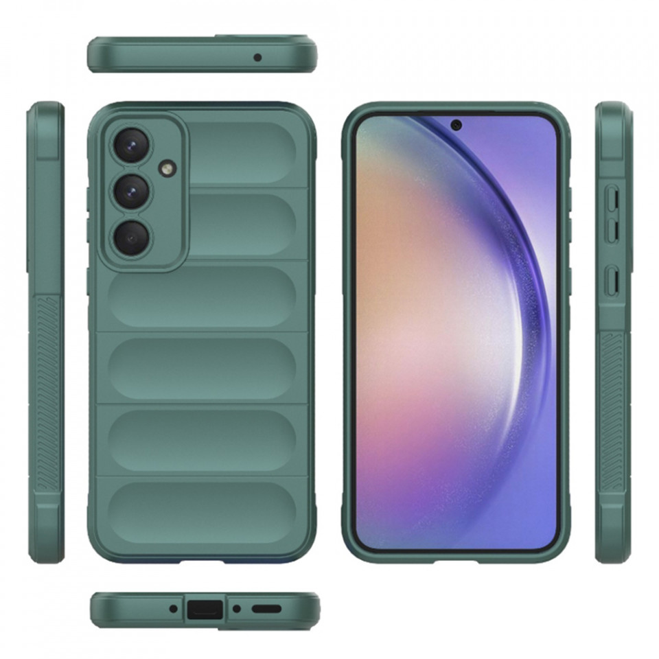 Husa pentru Samsung Galaxy A54 eleganta, din silicon mat, SKDR Vogue - Verde - 1 | YEO