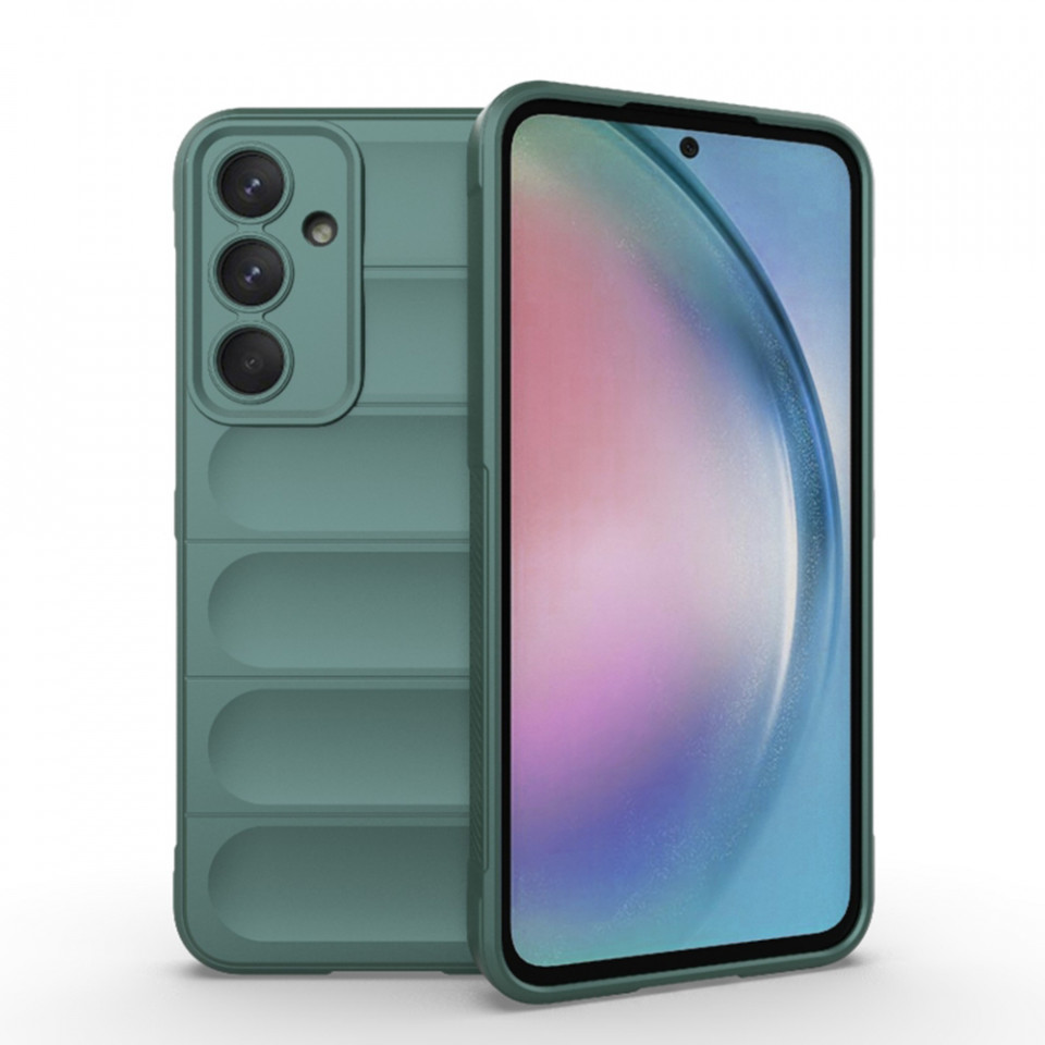 Husa pentru Samsung Galaxy A55 5G eleganta, din silicon mat, SKDR Vogue - Verde