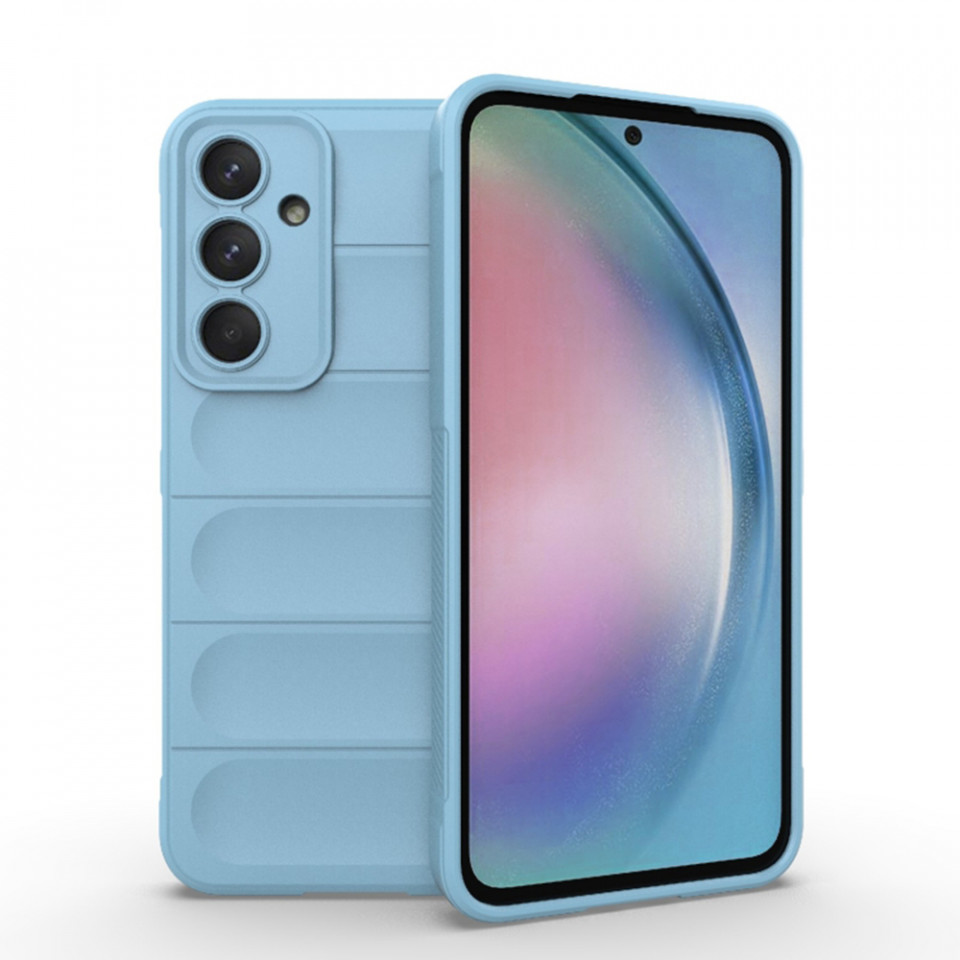 Husa pentru Samsung Galaxy A55 5G eleganta, din silicon mat, SKDR Vogue - Bleu
