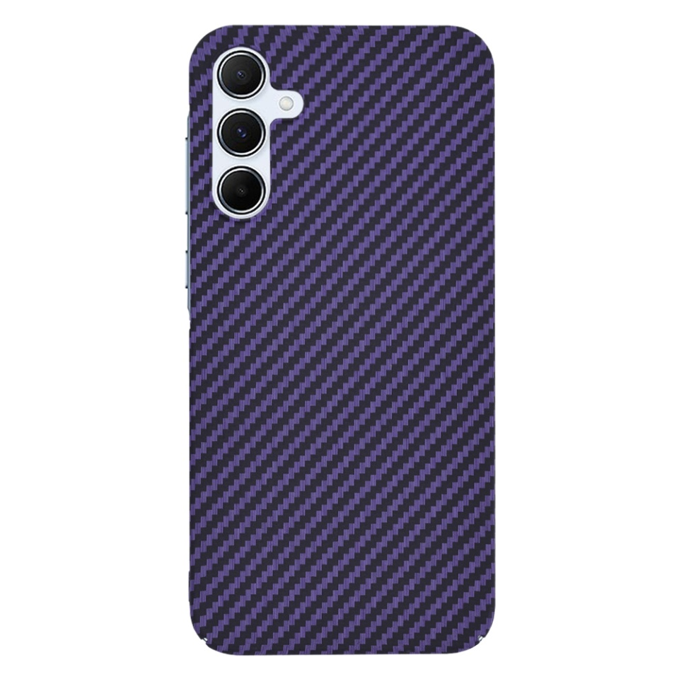 Husa pentru Samsung Galaxy A55 5G, SKYDDAR INNOVATION, Carbonite FiberShell, Mov, set cu sticker - 2 | YEO