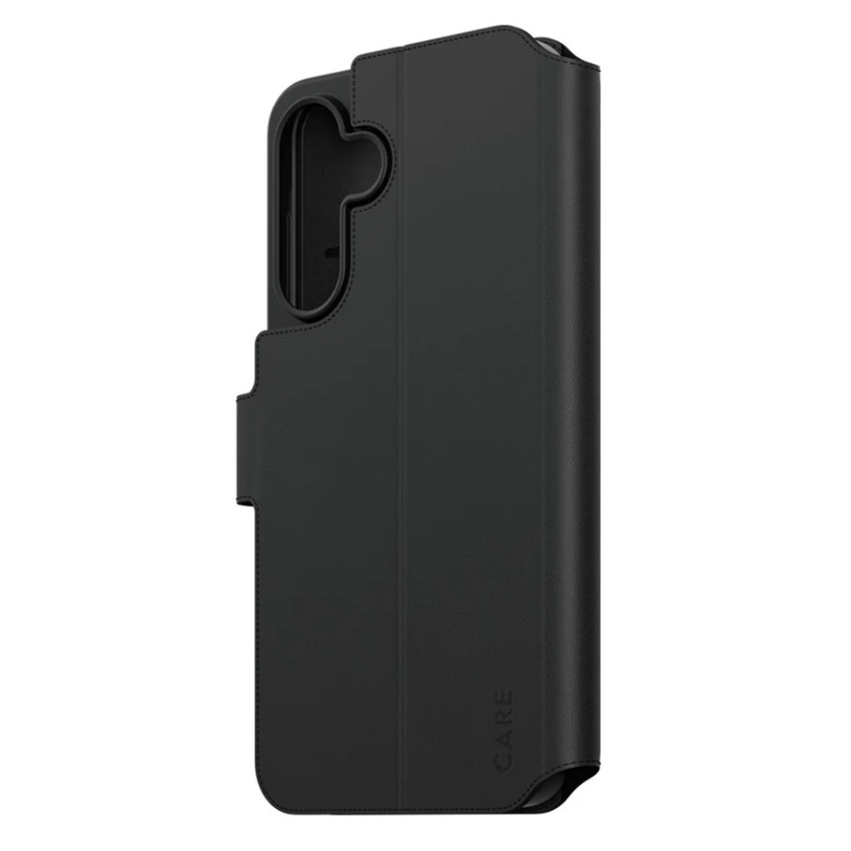 Husa pentru Samsung Galaxy A56 5G, PanzerGlass, CARE Feature Kickstand Wallet Case, Tip Carte cu Inchidere Magnetica, Suport Stand si Slot Card Protectie 360°, Testata la Socuri, Negru - 1 | YEO
