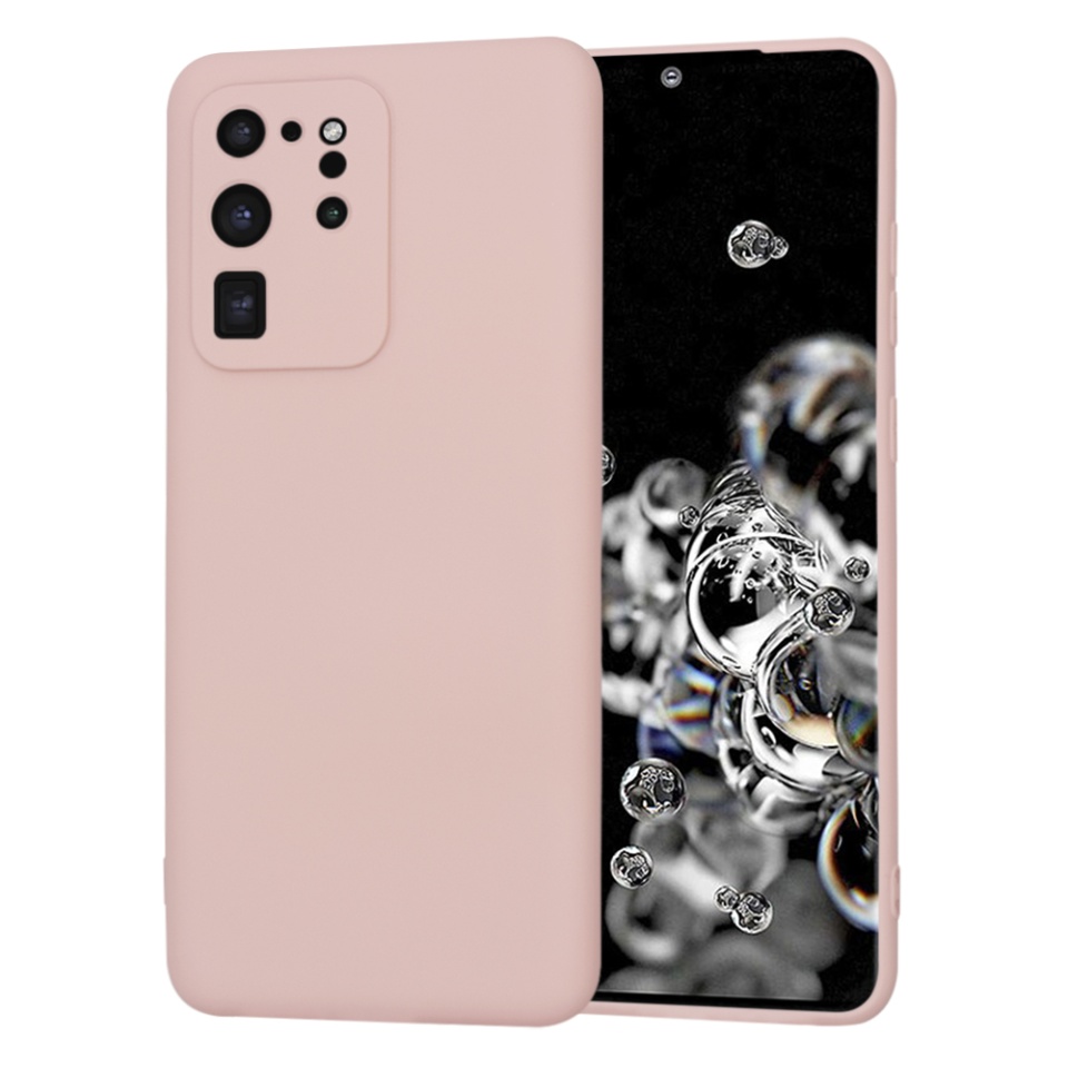 Husa pentru Samsung Galaxy S20 Ultra 5G / Galaxy S20 Ultra din Silicon Catifelat, Protectie Premium, Skyddar SoftElegance - Roz pudra