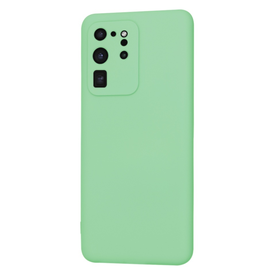Husa pentru Samsung Galaxy S20 Ultra 5G / Galaxy S20 Ultra, SKYDDAR INNOVATION, din Silicon Catifelat, SoftElegance, set cu sticker, Verde deschis - 2 | YEO