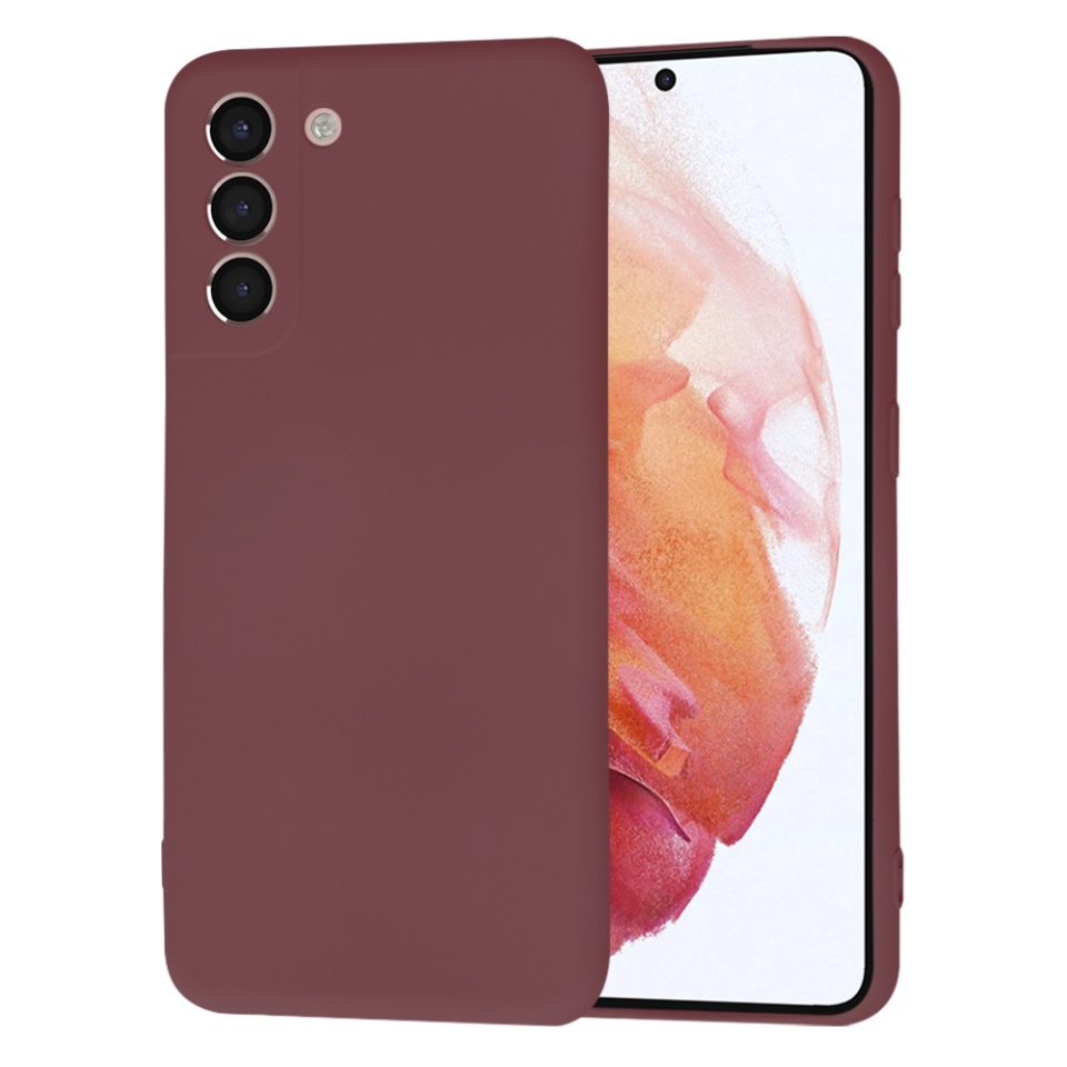 Husa pentru Samsung Galaxy S21 5G din Silicon Catifelat, Protectie Premium, Skyddar SoftElegance MagSafe - Bordo