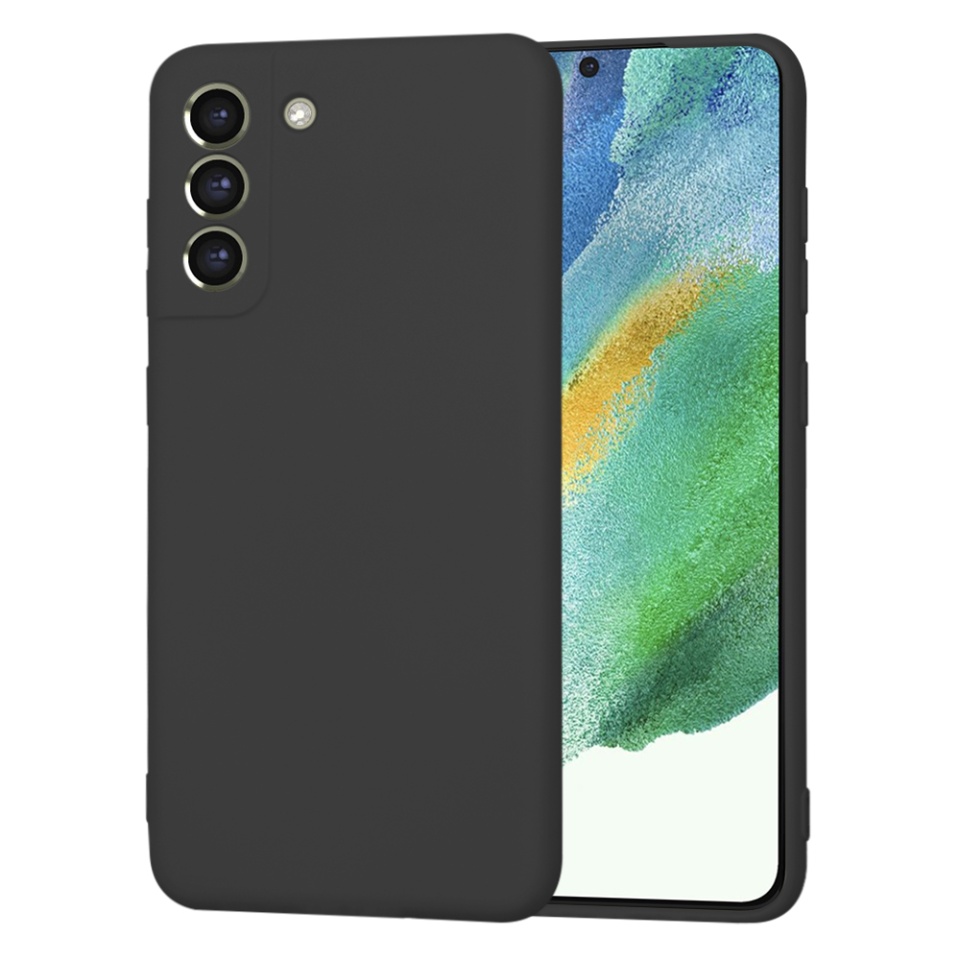 Husa pentru Samsung Galaxy S21 FE 5G din Silicon Catifelat, Protectie Premium, Skyddar SoftElegance MagSafe - Negru