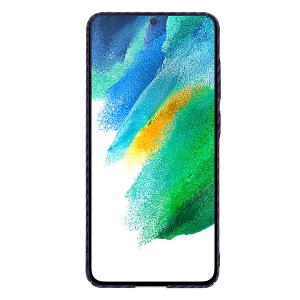 Husa pentru Samsung Galaxy S21 FE 5G, Finisaj Premium cu Textura de Carbon, Design Elegant, SKDR CarbonFlex - Mov - 1 | YEO