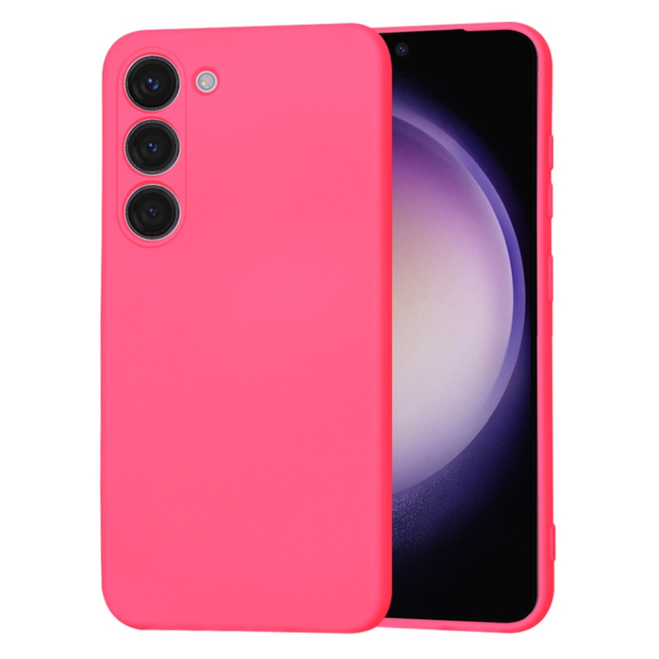Husa pentru Samsung Galaxy S23 din Silicon Catifelat, Protectie Premium, Skyddar SoftElegance MagSafe - Fucsia
