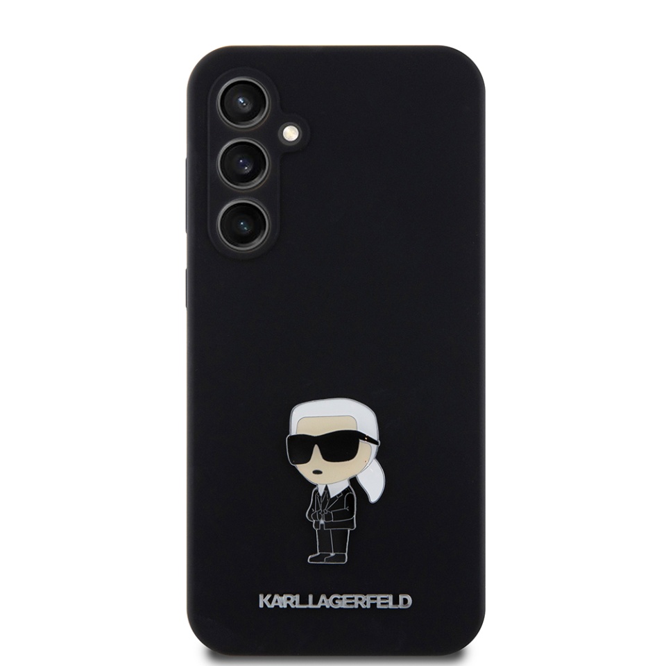 Husa pentru Samsung Galaxy S23 FE, Silicone, Karl Lagerfeld, Negru - 1 | YEO