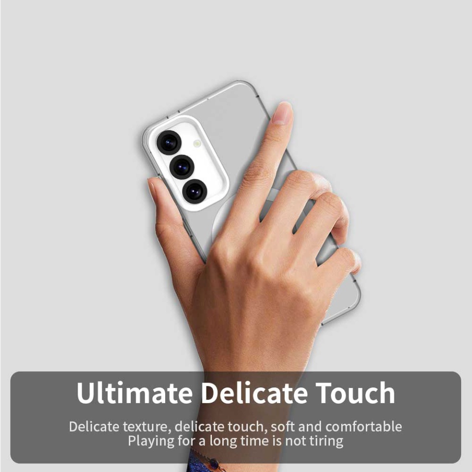 Husa pentru Samsung Galaxy S23 FE, SKYDDAR INOVATION, CandyCase, Magsafe, set cu sticker, Alb - 2 | YEO