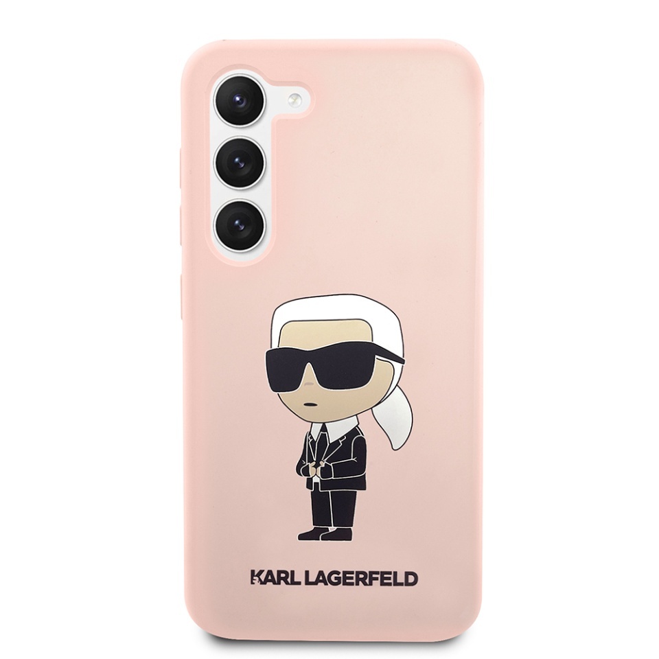 Husa pentru Samsung Galaxy S23 Plus, Silicone, Karl Lagerfeld, Roz - 1 | YEO