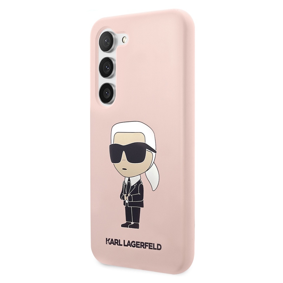 Husa pentru Samsung Galaxy S23, Silicone, Karl Lagerfeld, Roz - 3 | YEO