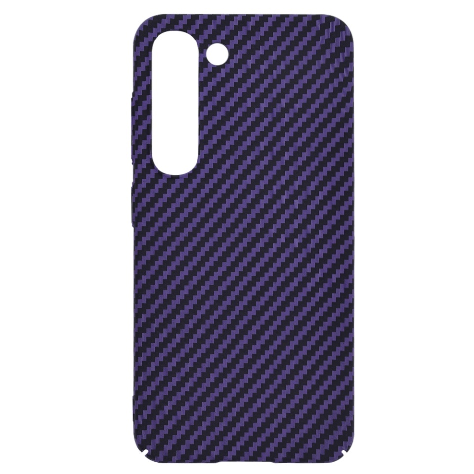 Husa pentru Samsung Galaxy S23, SKYDDAR INNOVATION, textura carbon, Carbonite FiberShell, set cu sticker, Mov, - 3 | YEO