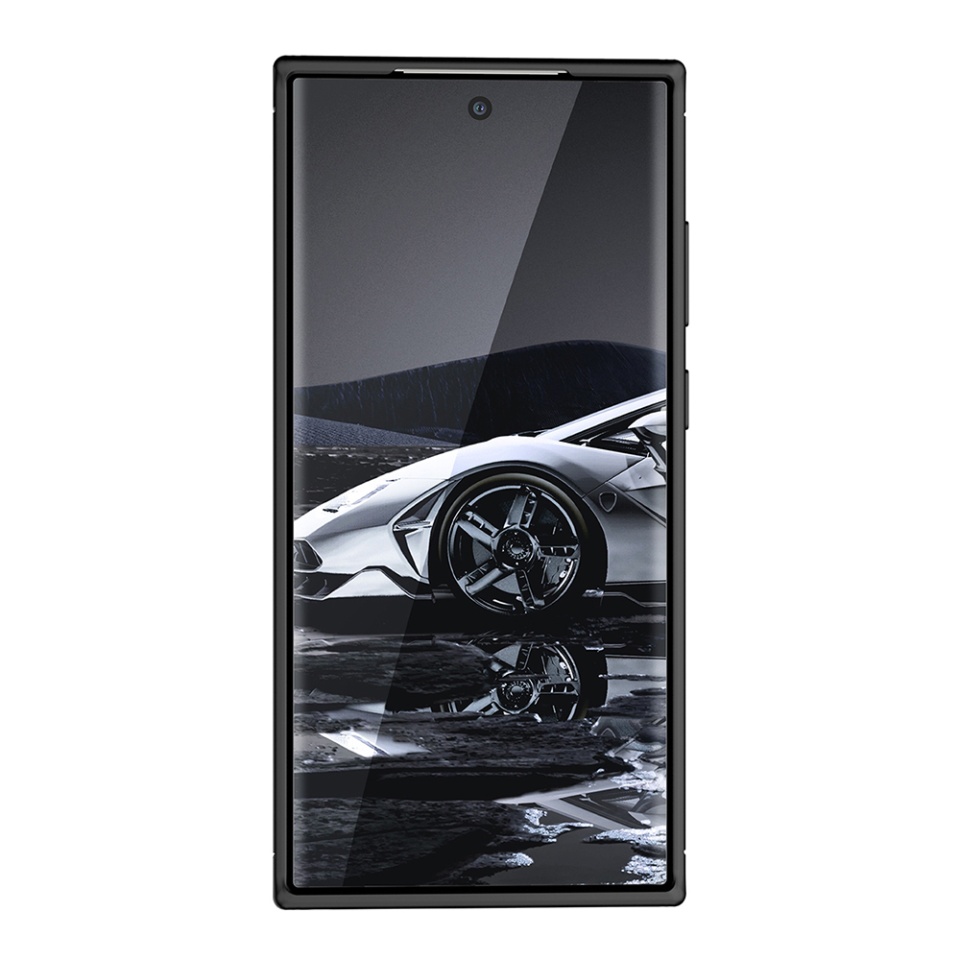 Husa pentru Samsung Galaxy S23 Ultra, SKYDDAR INNOVATION, CarbonFiber, Antisoc, Negru, set cu sticker - 2 | YEO