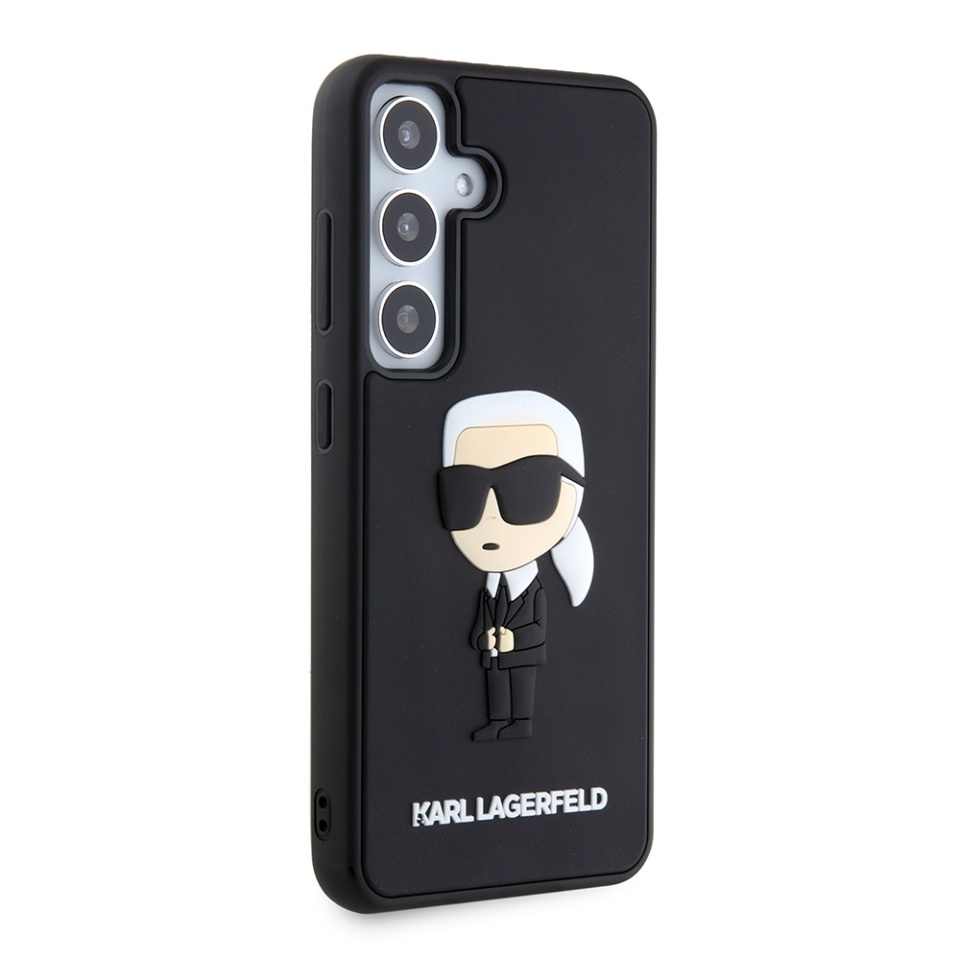 Husa pentru Samsung Galaxy S24, 3D Design, Karl Lagerfeld, Negru - 2 | YEO