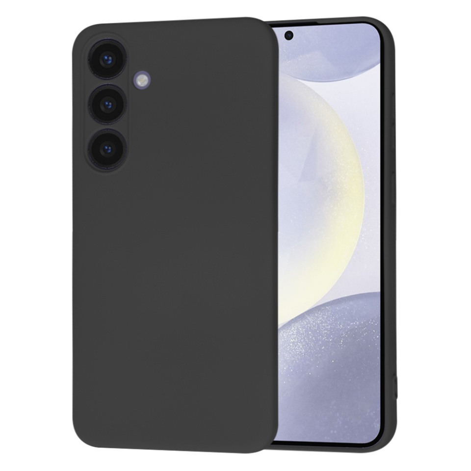 Husa pentru Samsung Galaxy S24 FE din Silicon Catifelat, Protectie Premium, Skyddar SoftElegance - Negru