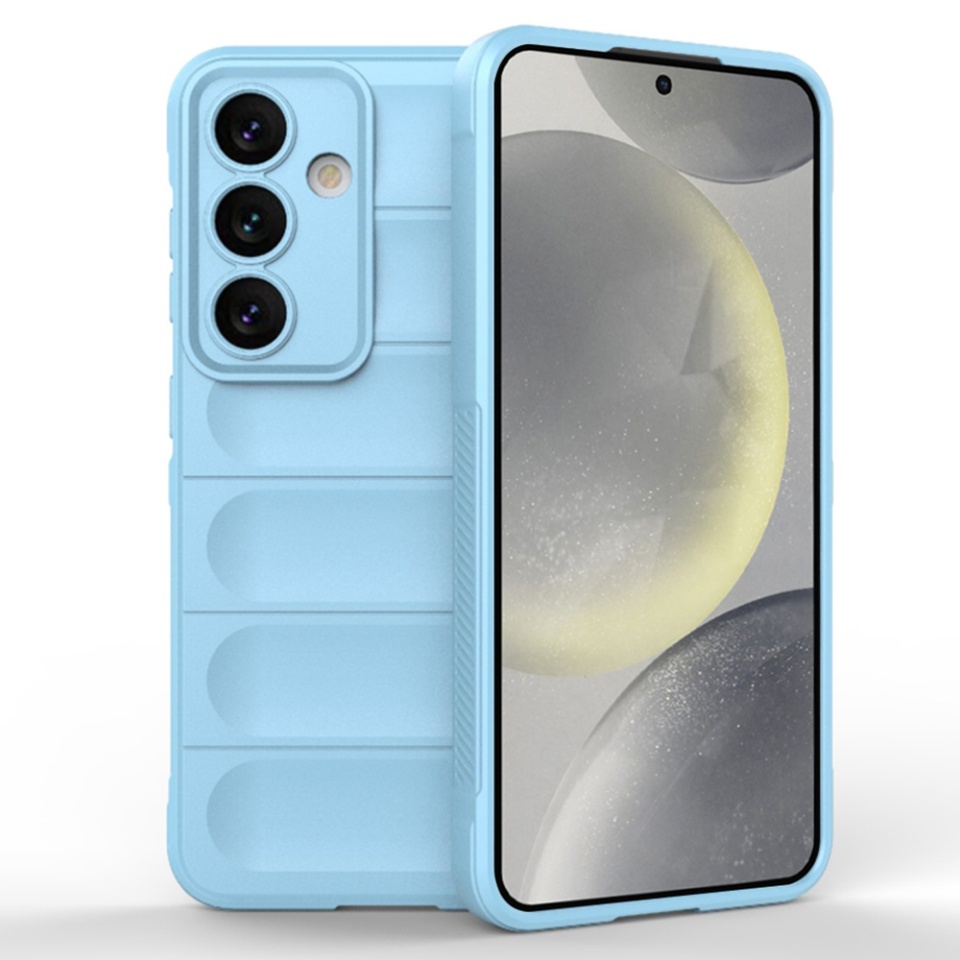 Husa pentru Samsung Galaxy S24 FE eleganta, din silicon mat, SKDR Vogue - Bleu