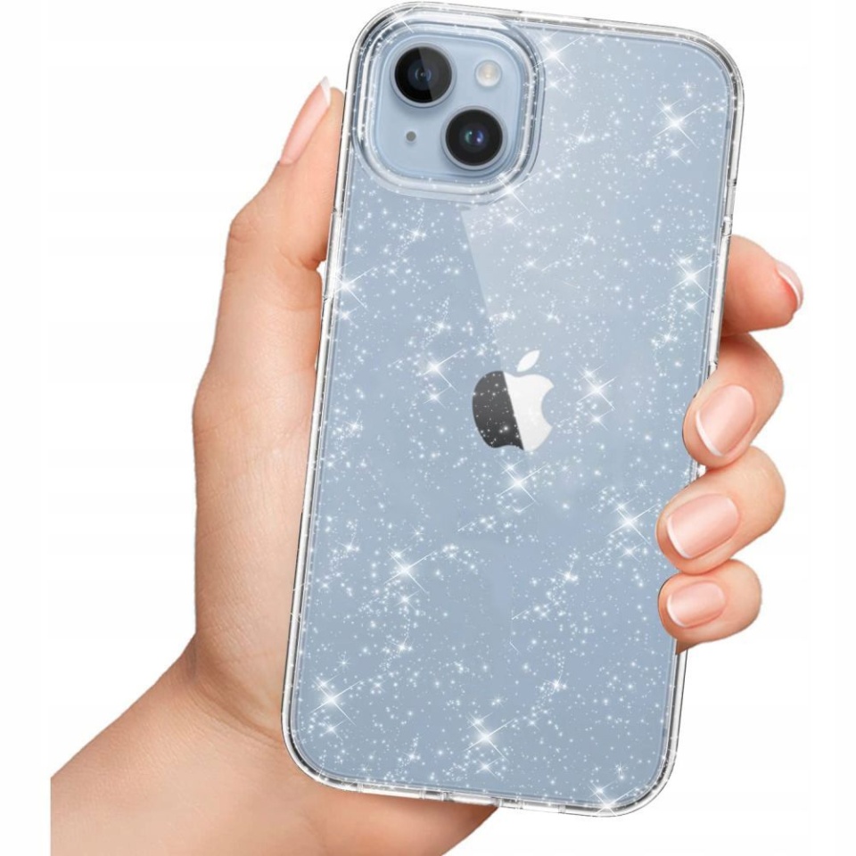 Husa pentru Samsung Galaxy S24 FE , Magsafe, din Silicon TPU cu Sclipici, Design Elegant si Ultra Subtire, SKDR Shine - Transparenta - 1 | YEO