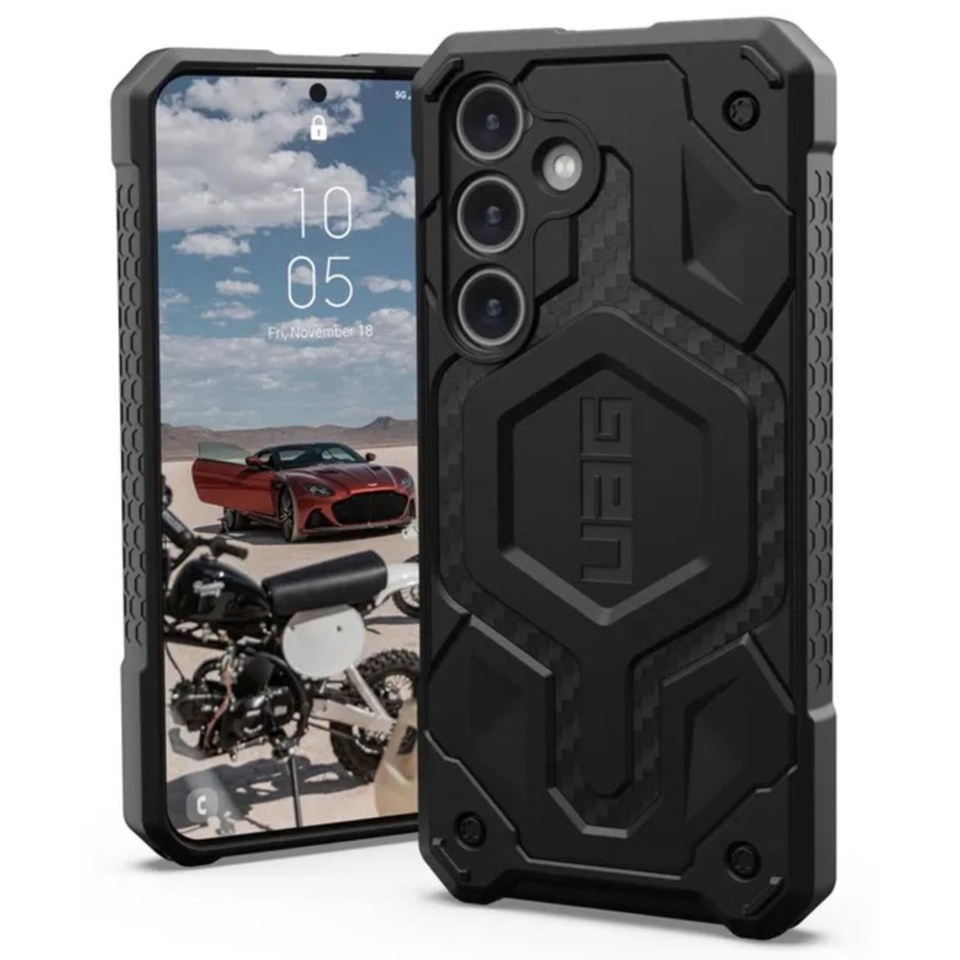 Husa pentru Samsung Galaxy S24, Monarch Pro MagSafe, UAG - Carbon Fiber - 1 | YEO