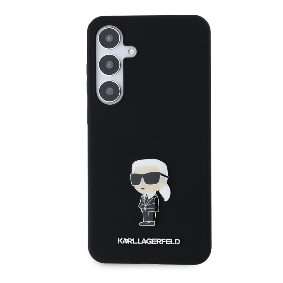 Husa pentru Samsung Galaxy S24 Plus, Silicone, Karl Lagerfeld, Negru - 1 | YEO