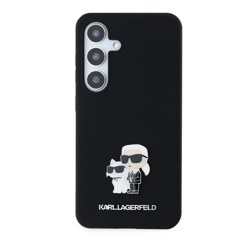 Husa pentru Samsung Galaxy S24, Silicone, Karl Lagerfeld, Negru - 1 | YEO
