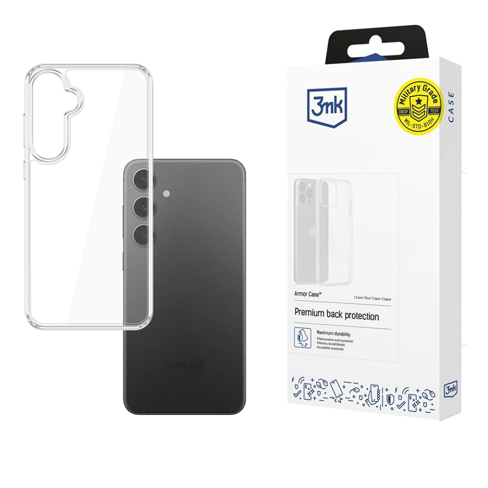 Husa pentru Samsung Galaxy S25, 3mk Armor Case, Clear