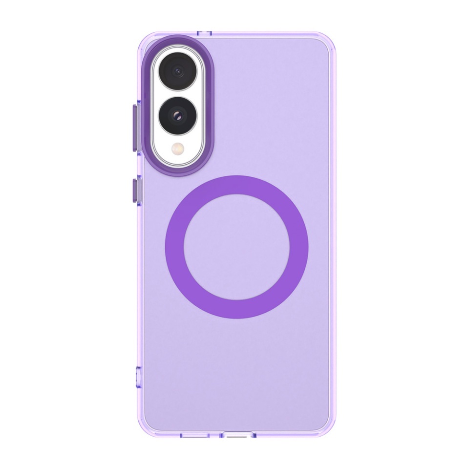 Husa pentru Samsung Galaxy S25 Edge, SKYDDAR INOVATION, CandyCase, Magsafe, set cu sticker, Mov - 1 | YEO