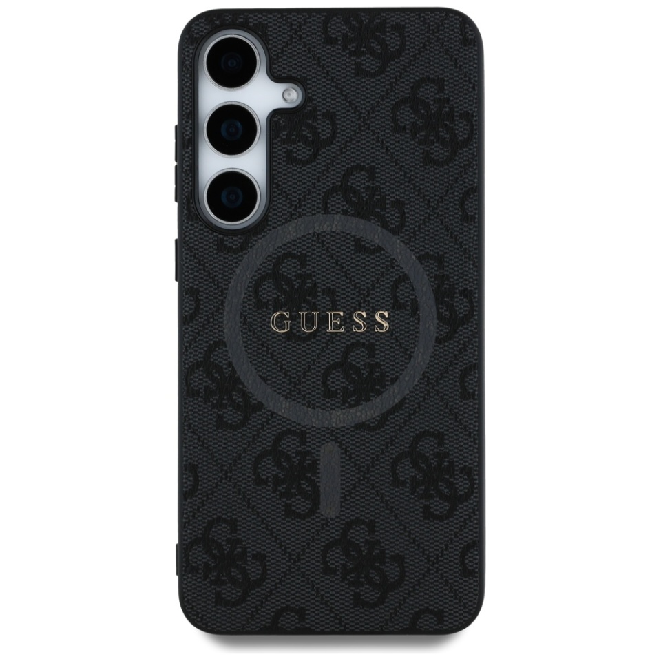 Husa pentru Samsung Galaxy S25 Plus, 4G Ring Classic Logo MagSafe, Guess, Negru - 1 | YEO