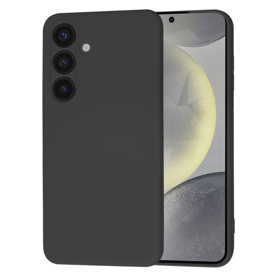 Husa pentru Samsung Galaxy S25 Plus din Silicon Catifelat, Protectie Premium, Skyddar SoftElegance - Negru