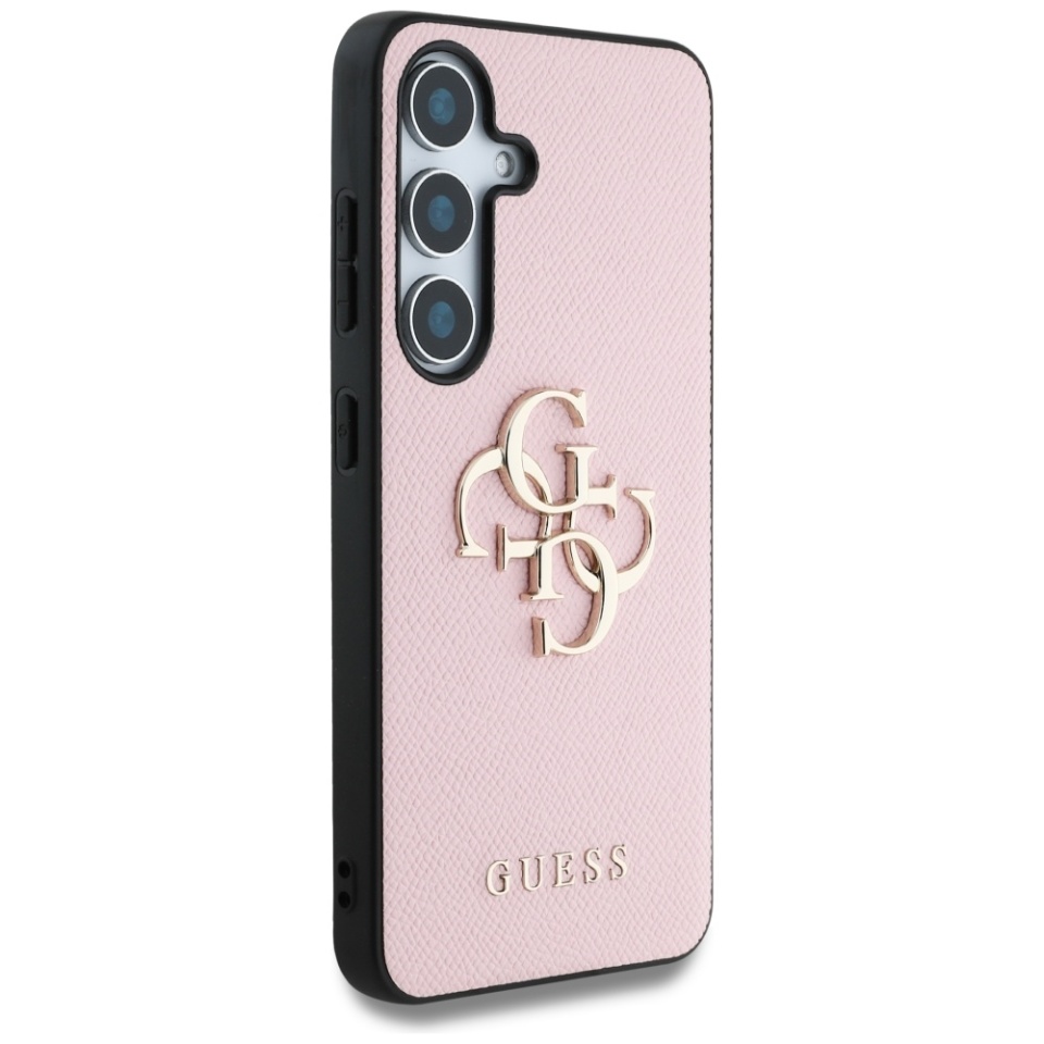 Husa pentru Samsung Galaxy S25 Plus, Guess, Hardcase Grained Big and Classic, Roz - 3 | YEO