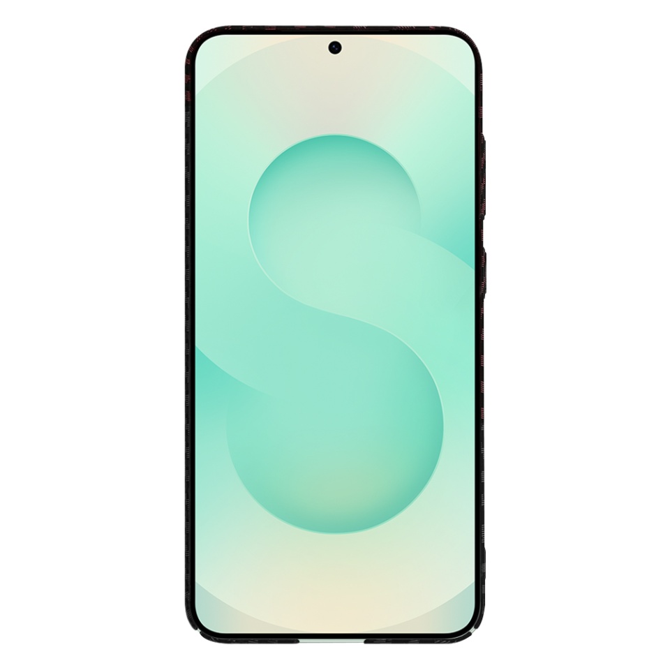 Husa pentru Samsung Galaxy S25 Plus, SKYDDAR INNOVATION, Carbonite FiberShell, Rosu inchis, set cu sticker - 2 | YEO