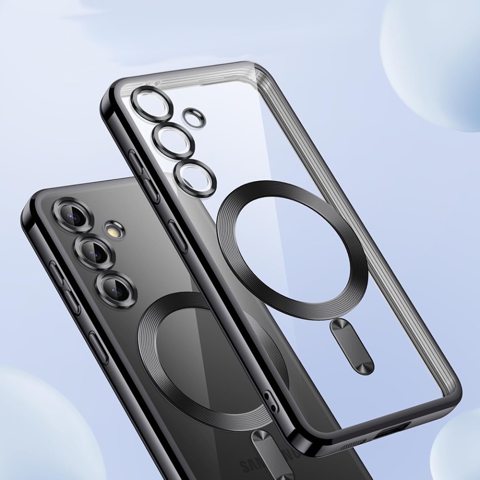 Husa pentru Samsung Galaxy S25 Plus, SKYDDAR INNOVATION, Luxury Shield Magsafe, Protectie Antisoc, set cu sticker, Mov - 5