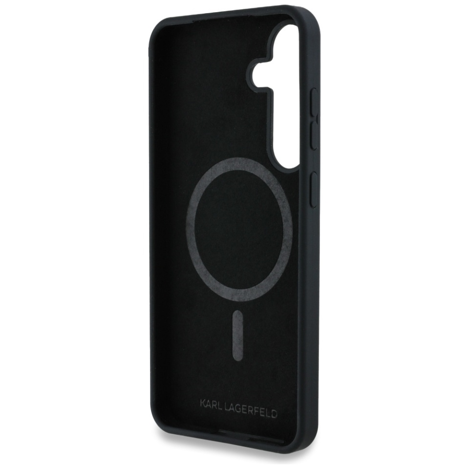 Husa pentru Samsung Galaxy S25, Silicone MagSafe, Karl Lagerfeld - Negru - 3 | YEO