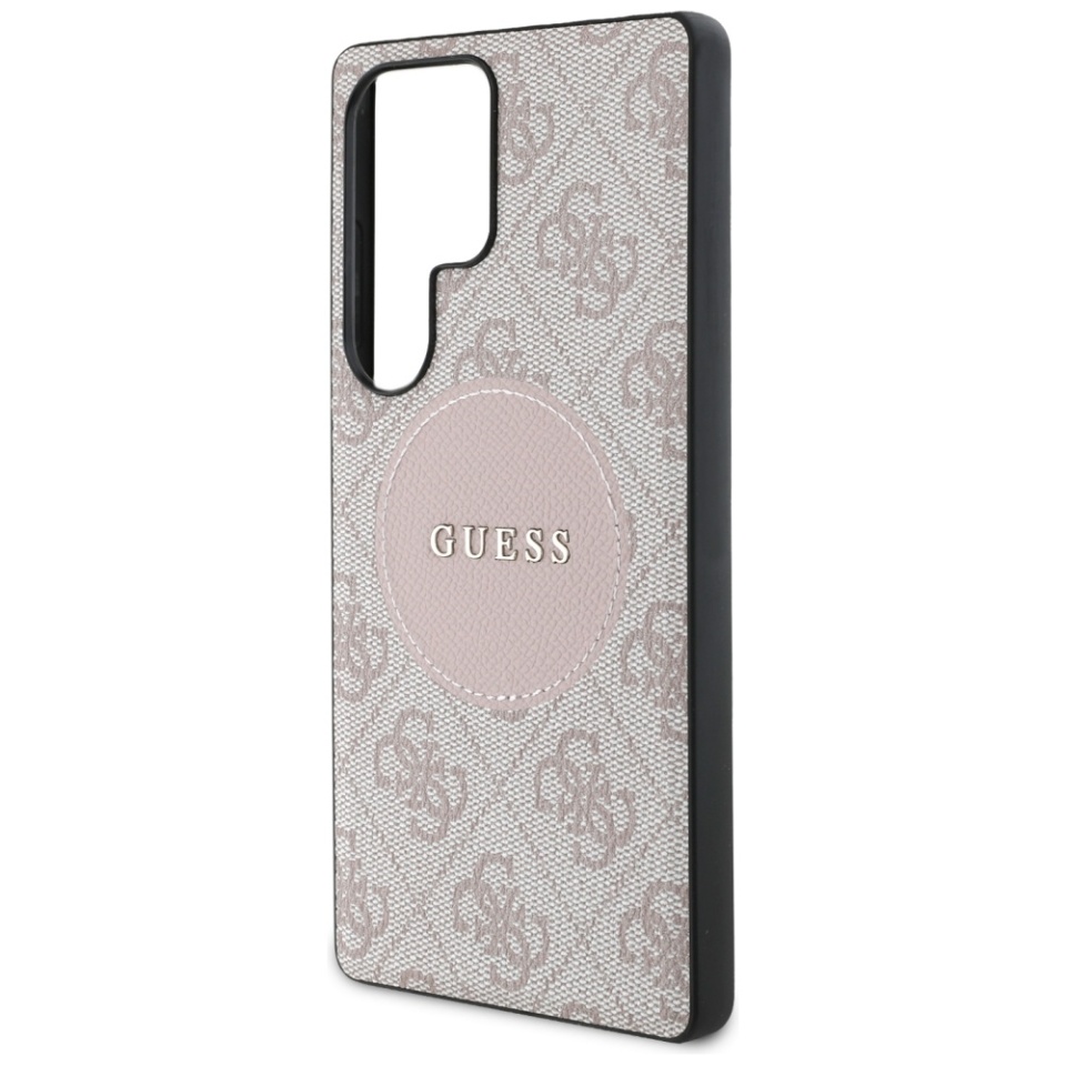 Husa pentru Samsung Galaxy S25 Ultra, Circle Classic Logo MagSafe, Guess, Roz - 1 | YEO