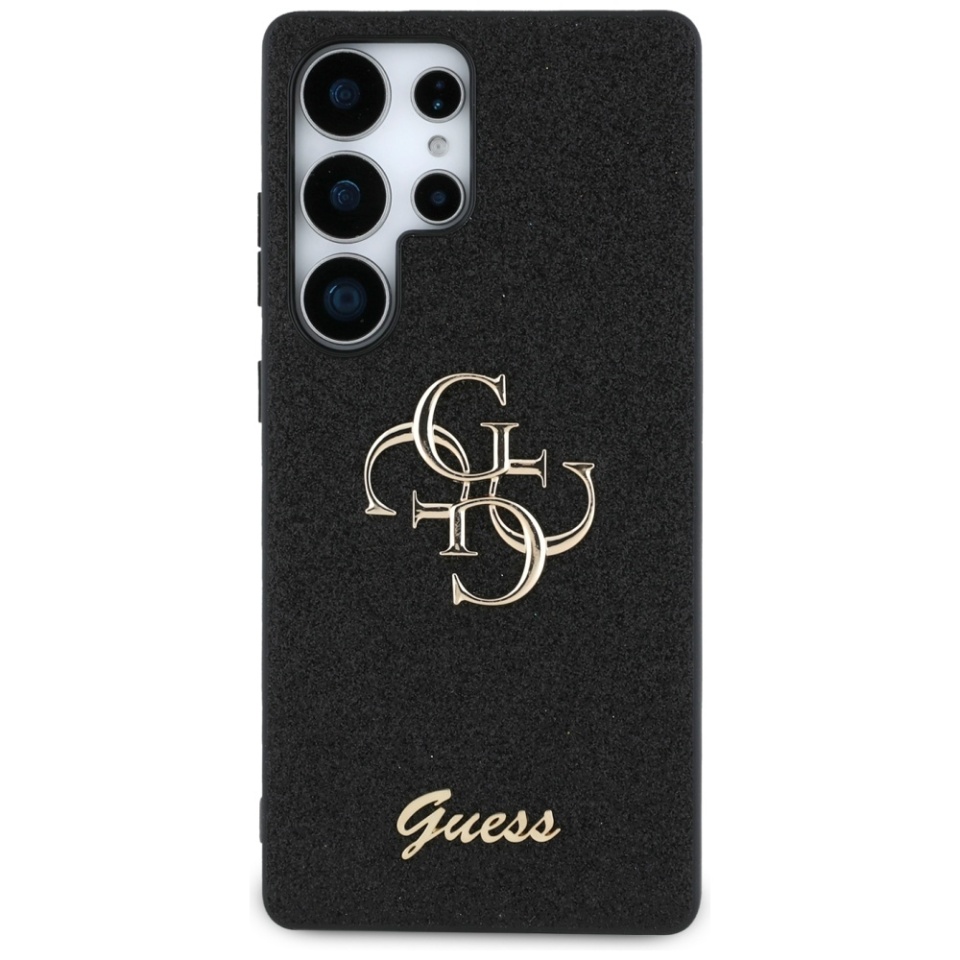 Husa pentru Samsung Galaxy S25 Ultra, Glitter Script Big 4G Logo, Protectie Slim, Guess, Negru - 1 | YEO