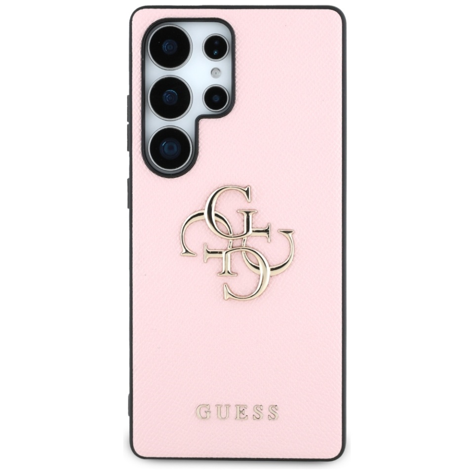 Husa pentru Samsung Galaxy S25 Ultra, Guess, Hardcase Grained Big and Classic, Roz - 1 | YEO